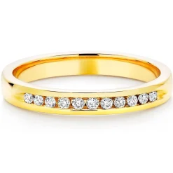 Beaverbrooks 9ct Yellow Gold Half Eternity Diamond Ring