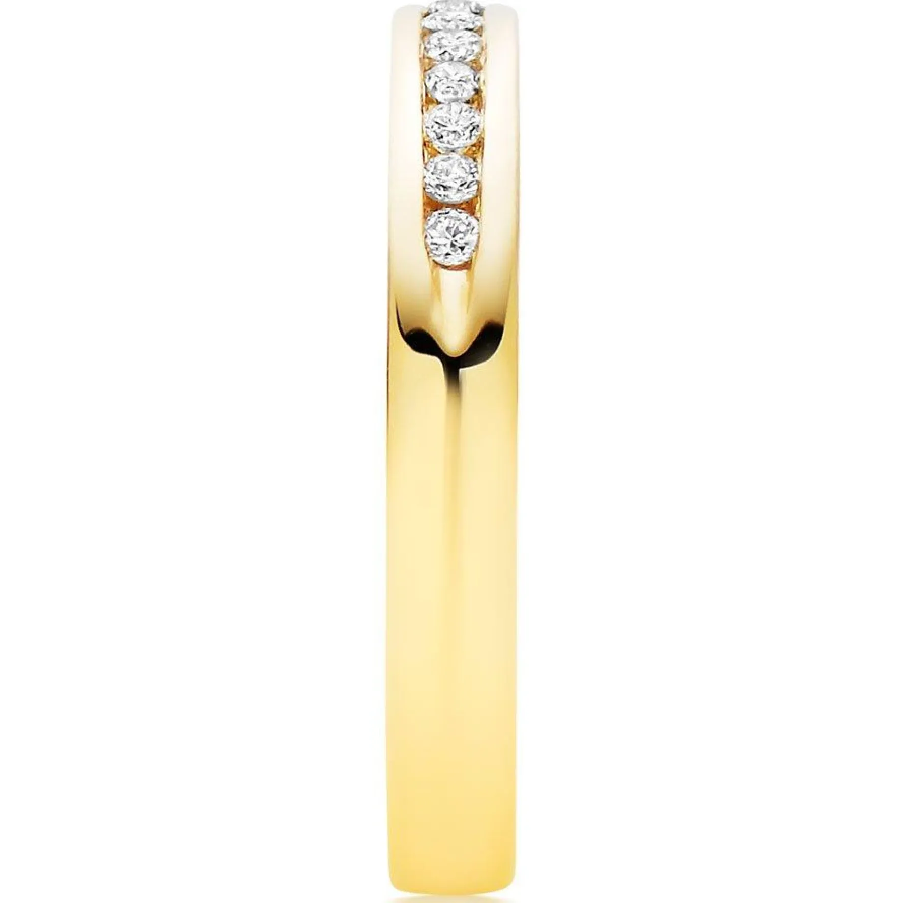 Beaverbrooks 9ct Yellow Gold Half Eternity Diamond Ring
