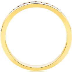 Beaverbrooks 9ct Yellow Gold Half Eternity Diamond Ring