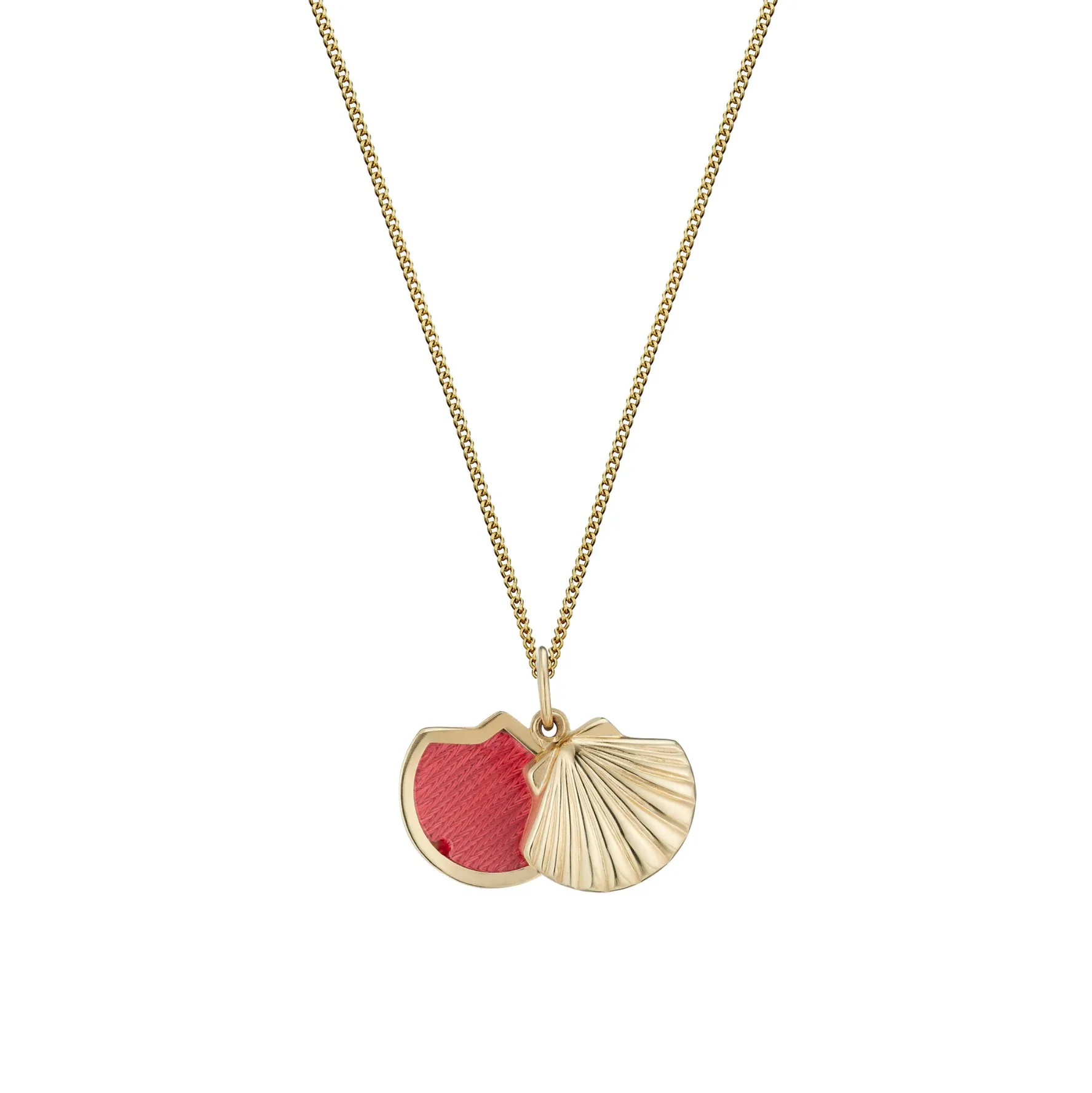 Beaverbrooks 9ct Yellow Gold Shell Locket Pendant