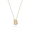 Beaverbrooks 9ct Yellow Gold Diamond Initial B Pendant
