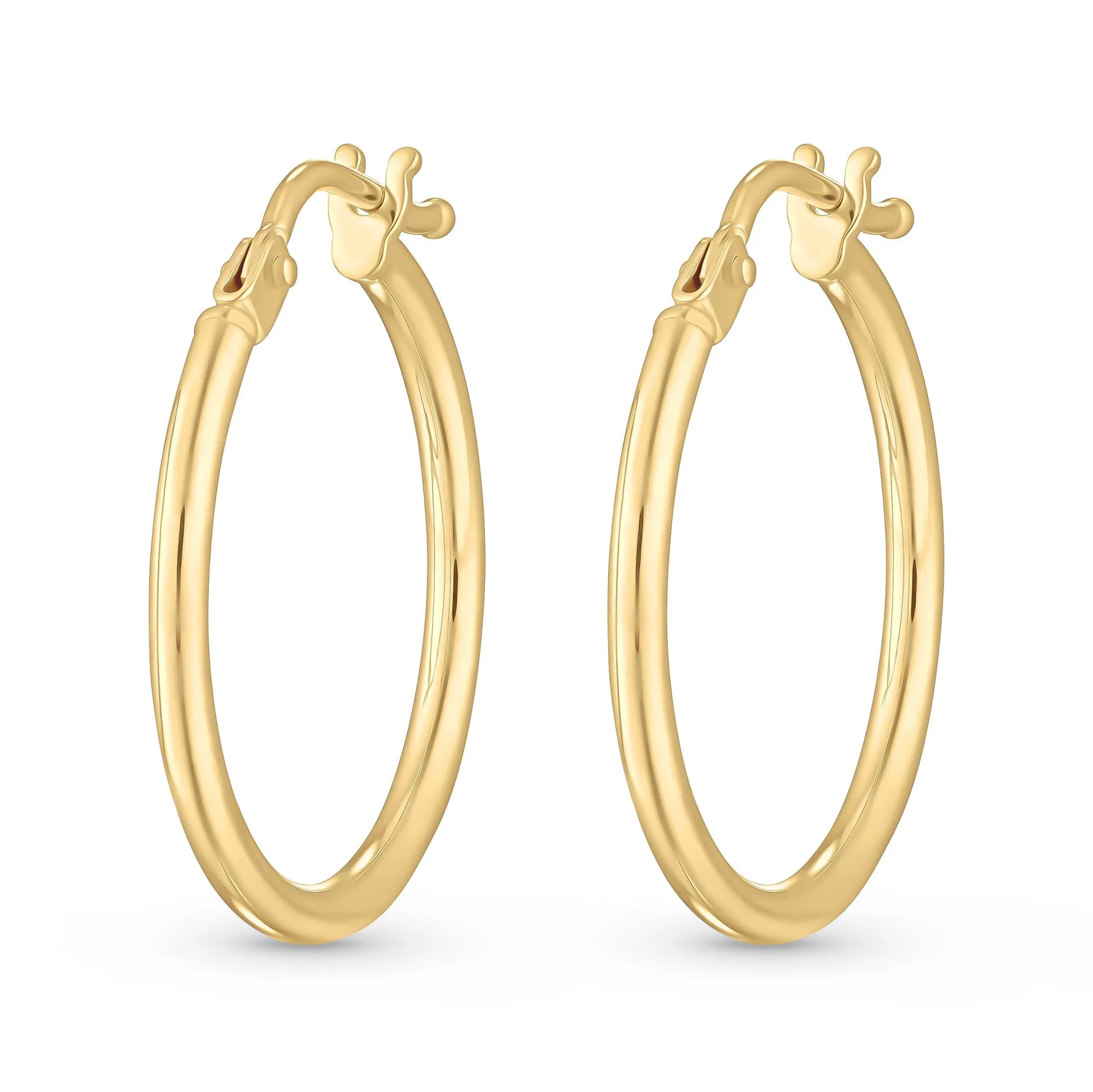 Beaverbrooks 9ct Yellow Gold Hoop Earrings