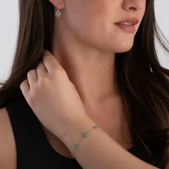 Beaverbrooks 9ct Yellow Gold Clover Bracelet