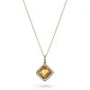 Beaverbrooks 9ct Yellow Gold Diamond Citrine Pendant