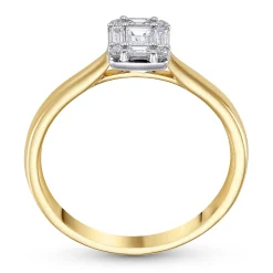 Beaverbrooks 18ct Yellow Gold Diamond Cluster Ring