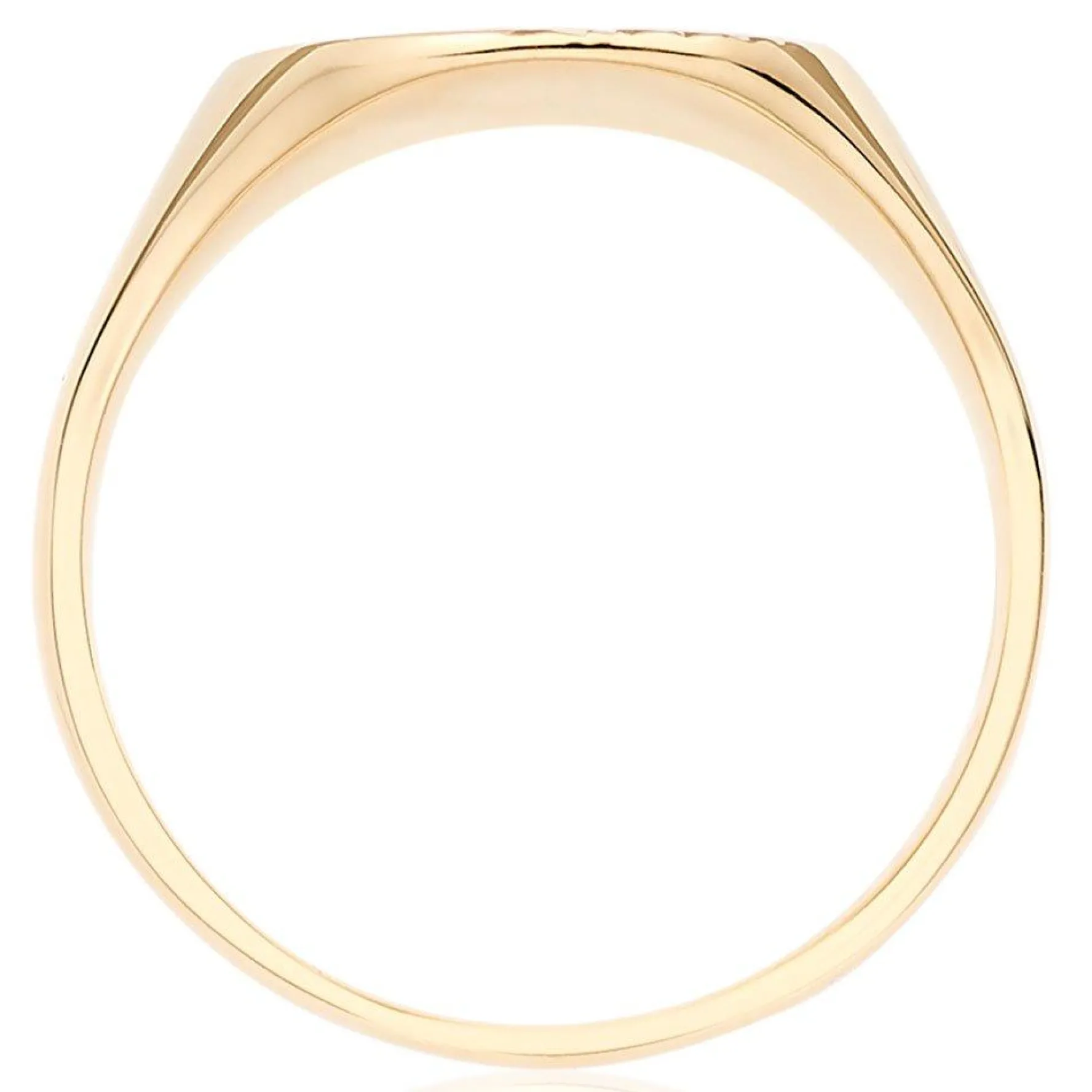 Beaverbrooks 9ct Yellow Gold Oval Pattern Signet Ring