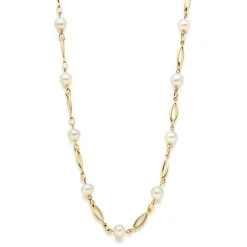 Beaverbrooks 9ct Yellow Gold Freshwater Cultured Pearl Necklace