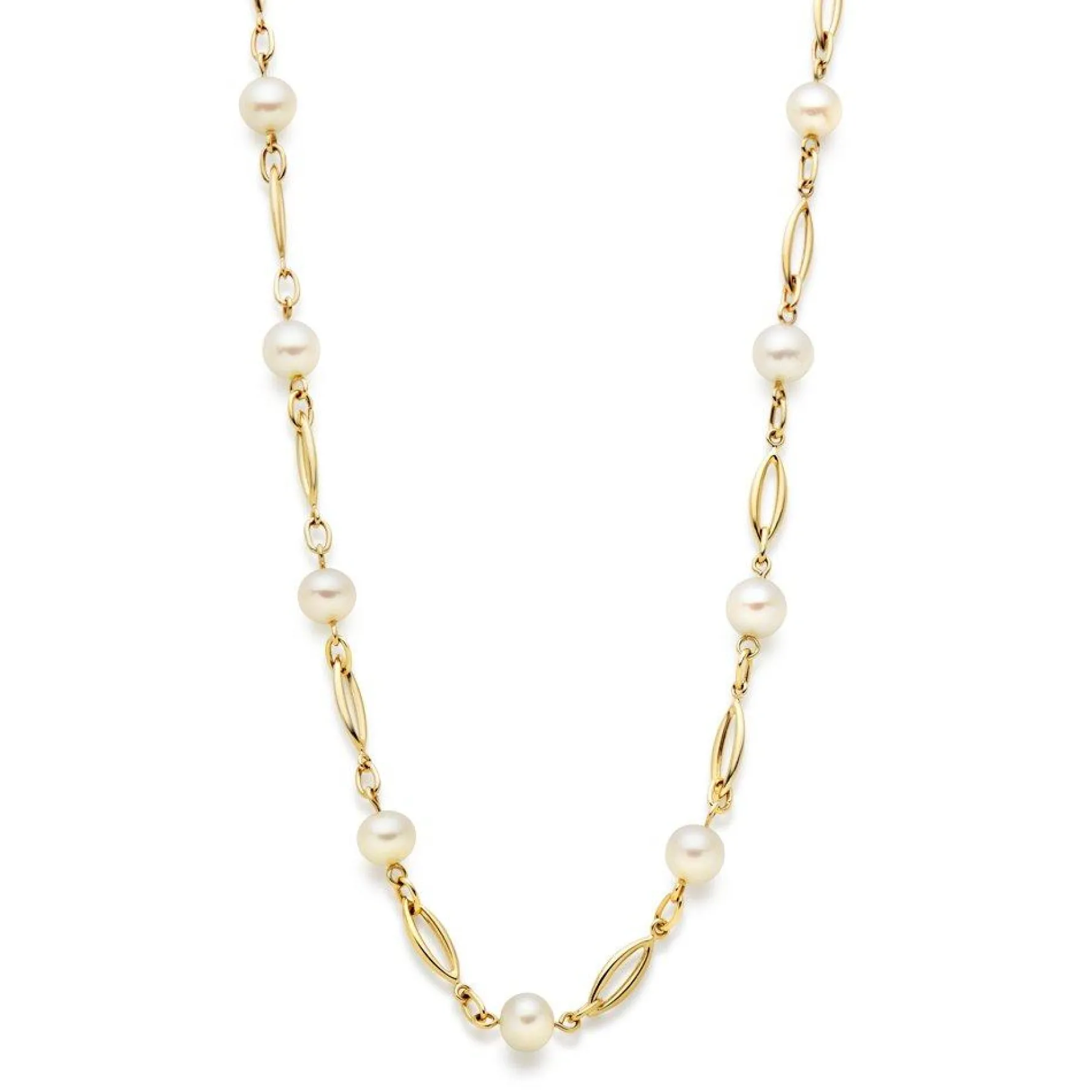 Beaverbrooks 9ct Yellow Gold Freshwater Cultured Pearl Necklace