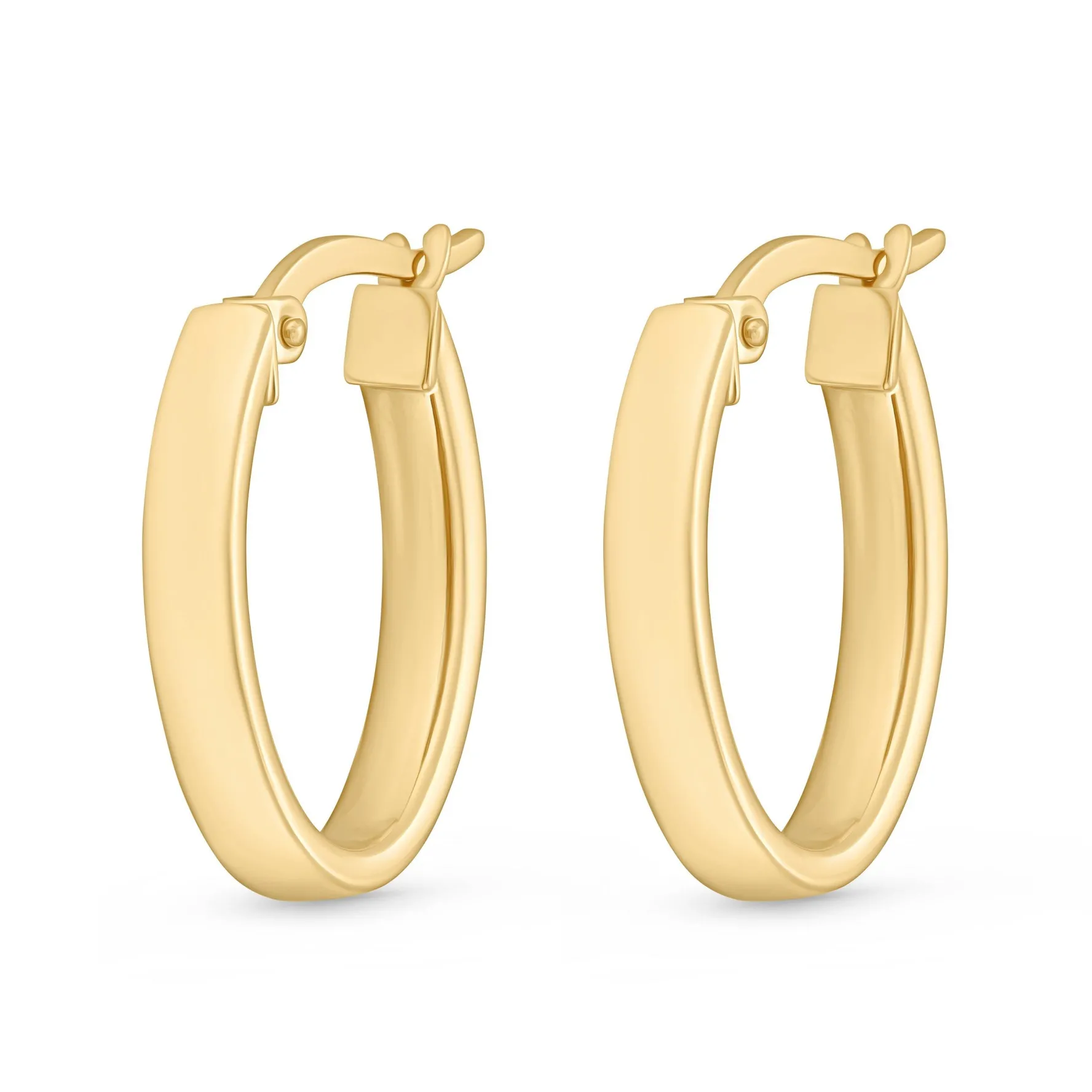 Beaverbrooks 9ct Yellow Gold Hoop Earrings