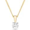 Beaverbrooks 9ct Yellow Gold Diamond Solitaire Pendant