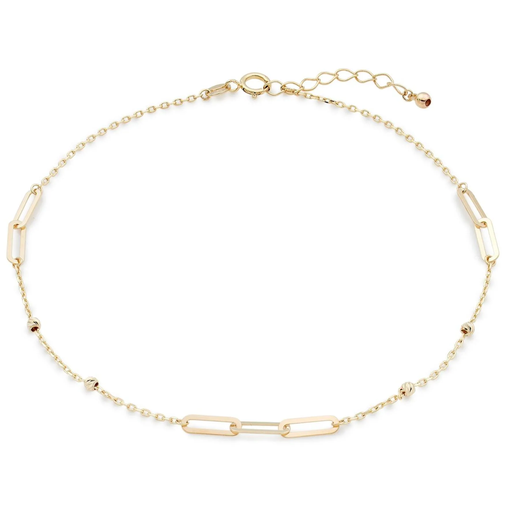 Beaverbrooks 9ct Yellow Gold Link Anklet