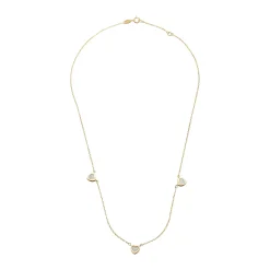 Beaverbrooks 9ct Yellow Gold Mother of Pearl Heart Necklace