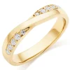 Beaverbrooks 18ct Yellow Gold Diamond 3.5mm Twist Wedding Ring