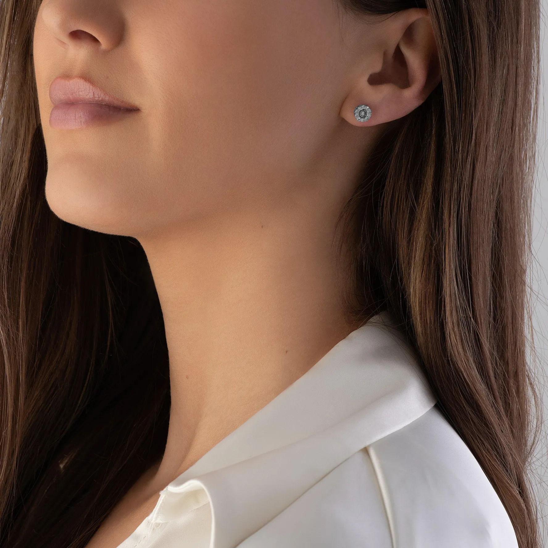 Beaverbrooks Dance 9ct White Gold Diamond Halo Earrings