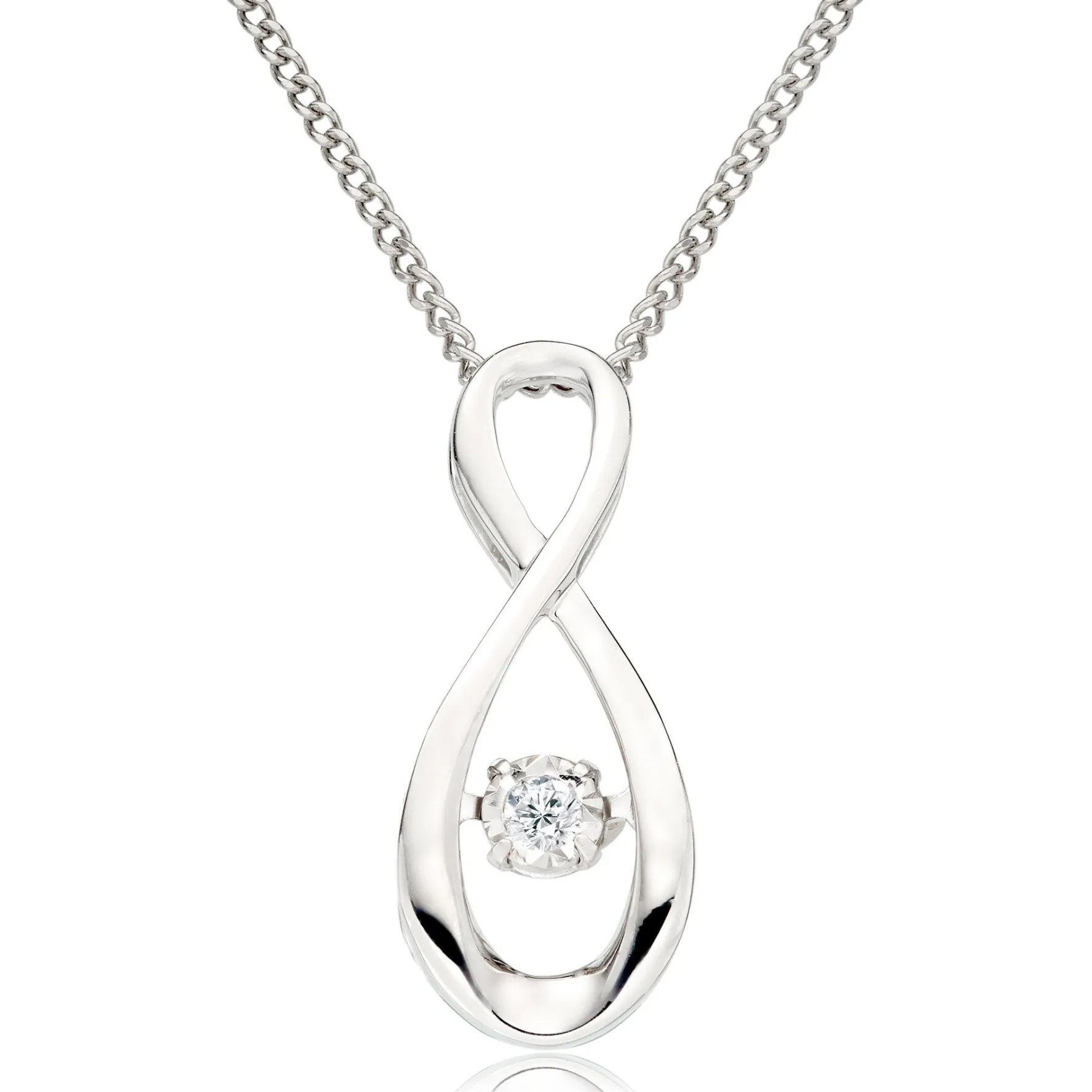 Beaverbrooks Dance 9ct White Gold Diamond Pendant