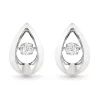 Beaverbrooks Dance 9ct White Gold Diamond Stud Earrings