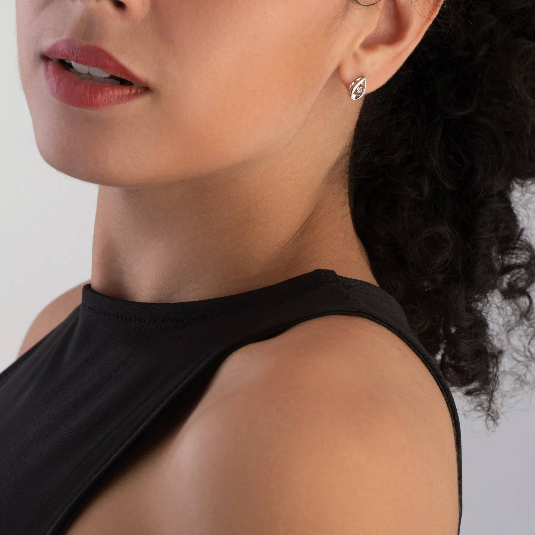 Beaverbrooks Dance 9ct White Gold Diamond Stud Earrings