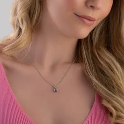 Beaverbrooks Dance 9ct White Gold Diamond Tanzanite Pendant