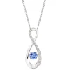 Beaverbrooks Dance 9ct White Gold Diamond Tanzanite Pendant