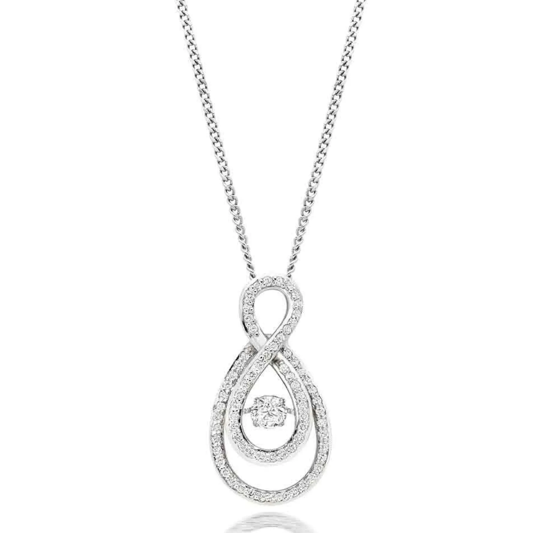 Beaverbrooks Dance 9ct White Gold Diamond Pendant