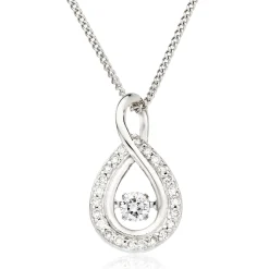 Beaverbrooks Dance 9ct White Gold Diamond Pendant