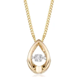 Beaverbrooks Dance 9ct Yellow Gold Diamond Pendant