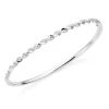 Beaverbrooks Entwine 18ct White Gold Diamond Twist Bangle