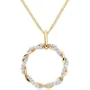 Beaverbrooks Entwine 9ct Yellow Gold Diamond Circle Pendant