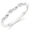 Beaverbrooks Entwine Platinum Diamond 2mm Wedding Ring