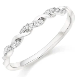 Beaverbrooks Entwine Platinum Diamond 2mm Wedding Ring