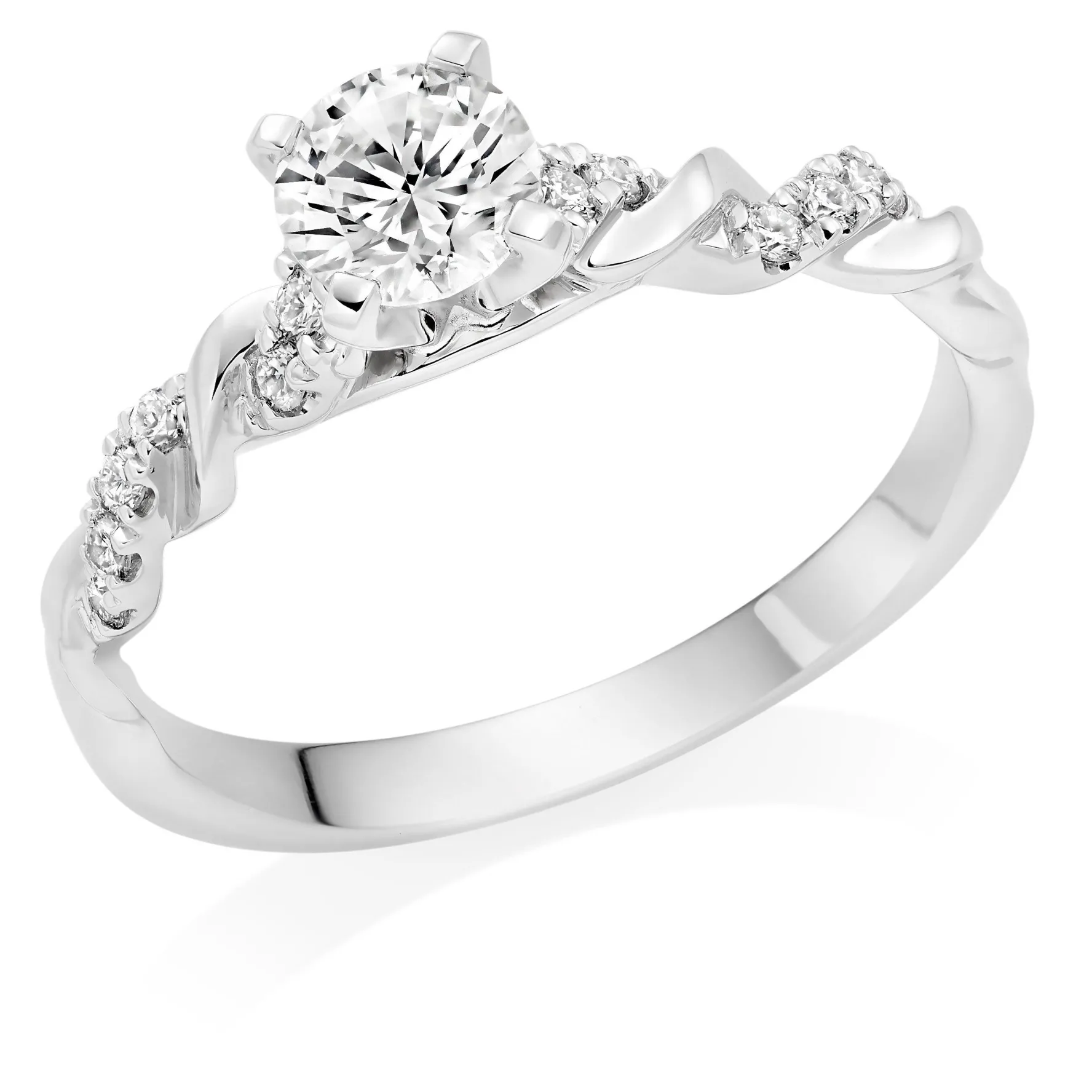 Beaverbrooks Entwine Platinum Diamond Ring