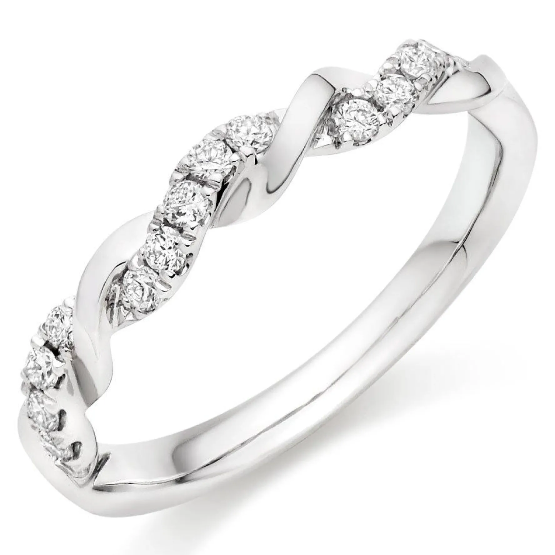 Beaverbrooks Entwine Platinum Diamond 2.3mm Wedding Ring