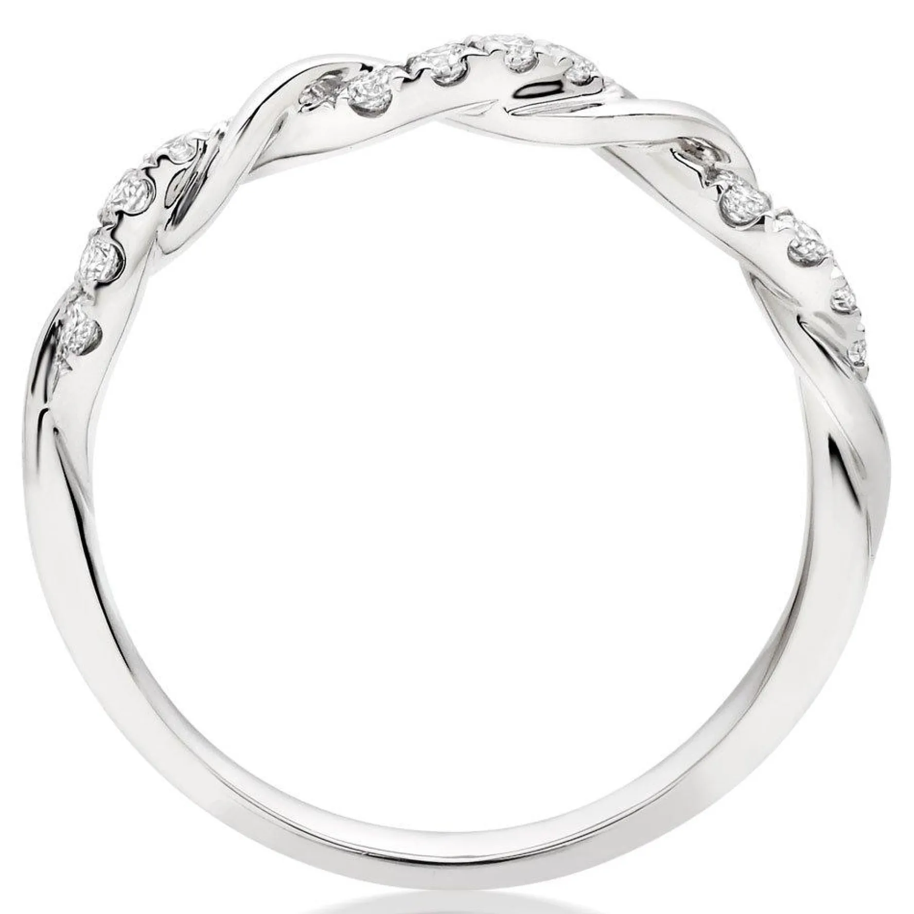 Beaverbrooks Entwine Platinum Diamond 2.3mm Wedding Ring