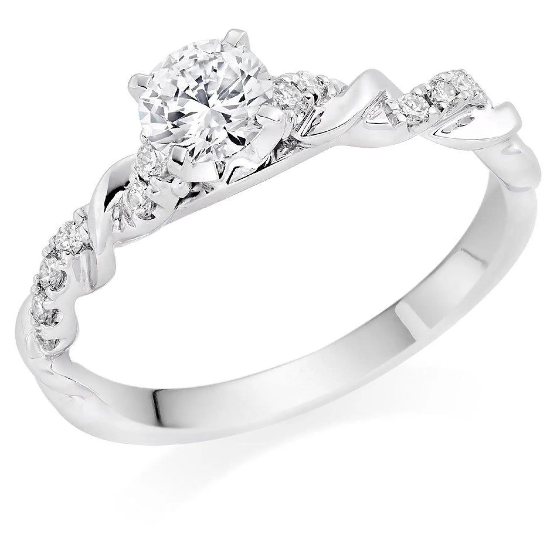 Beaverbrooks Entwine Platinum Diamond Ring