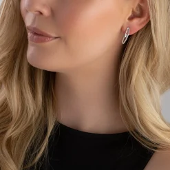 Beaverbrooks Essence 9ct White Gold Diamond Drop Earrings