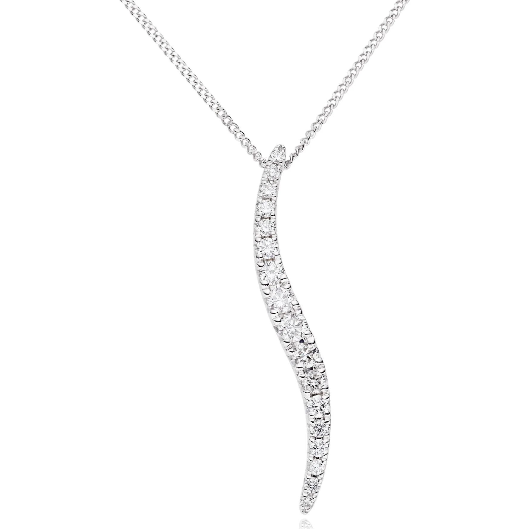 Beaverbrooks Essence 9ct White Gold Diamond Pendant