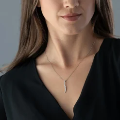 Beaverbrooks Essence 9ct White Gold Diamond Pendant