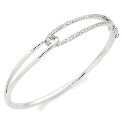 Beaverbrooks Essence 9ct White Gold Diamond Bangle