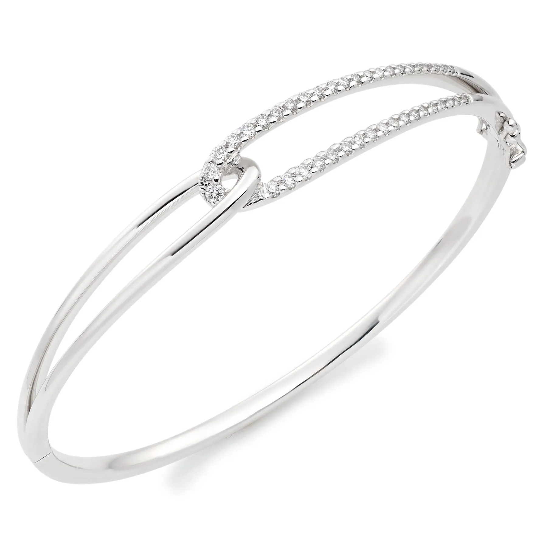 Beaverbrooks Essence 9ct White Gold Diamond Bangle