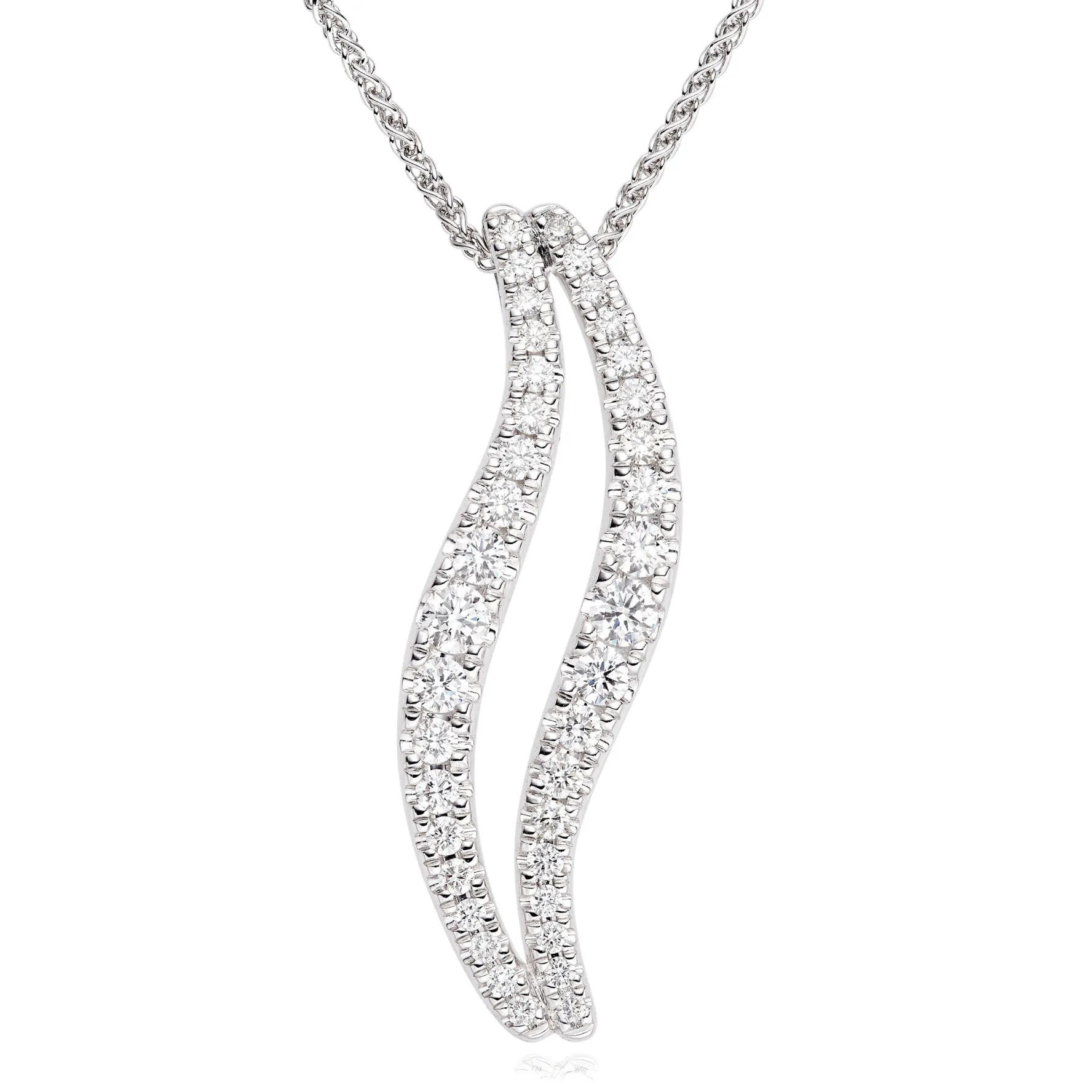 Beaverbrooks Essence 9ct White Gold Diamond Pendant