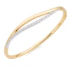 Beaverbrooks Essence 9ct Yellow Gold Diamond Bangle