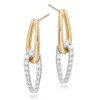 Beaverbrooks Essence 9ct Yellow Gold Diamond Drop Earrings