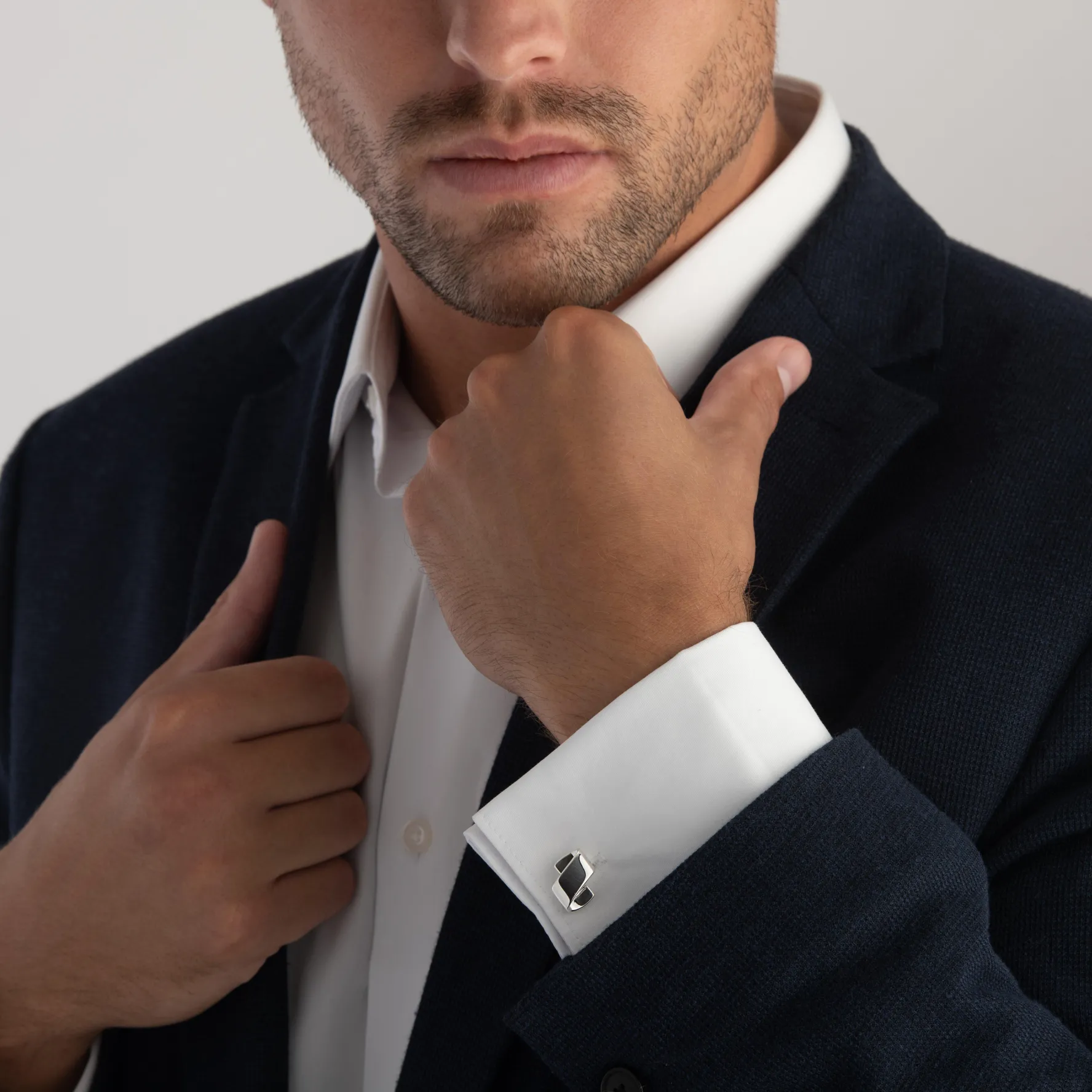Beaverbrooks Men's Silver Cufflinks
