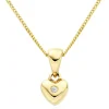 Beaverbrooks Mini B 9ct Gold Diamond Heart Pendant
