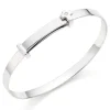 Beaverbrooks Mini B Silver Diamond Cross Bangle