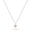 Beaverbrooks Mini B Silver and Rose Gold Plated Cubic Zirconia Ladybird Pendant