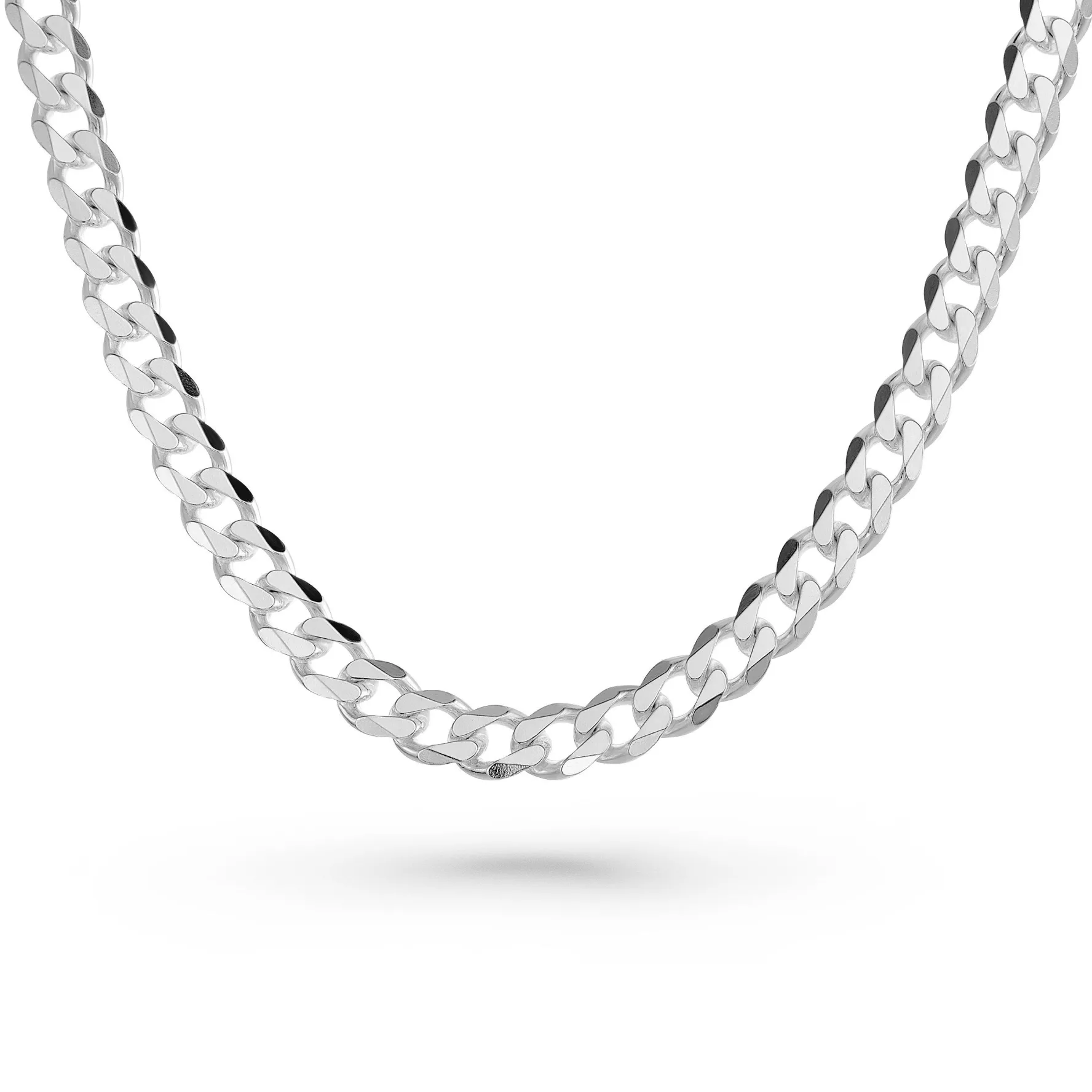 Beaverbrooks Mini B Silver Curb Necklace
