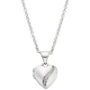Beaverbrooks Mini B Silver Diamond Heart Locket