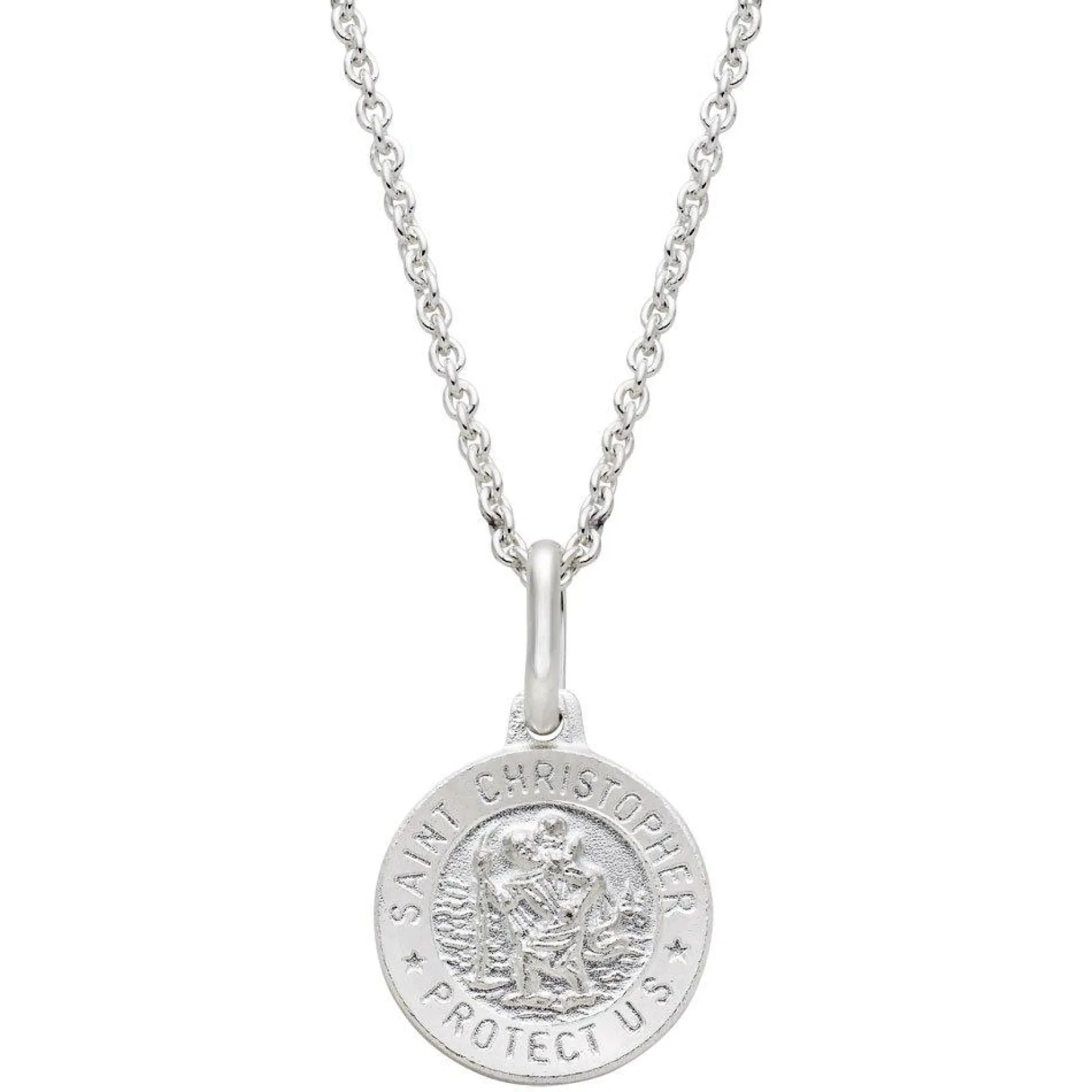 Beaverbrooks Mini B Silver St Christopher Pendant