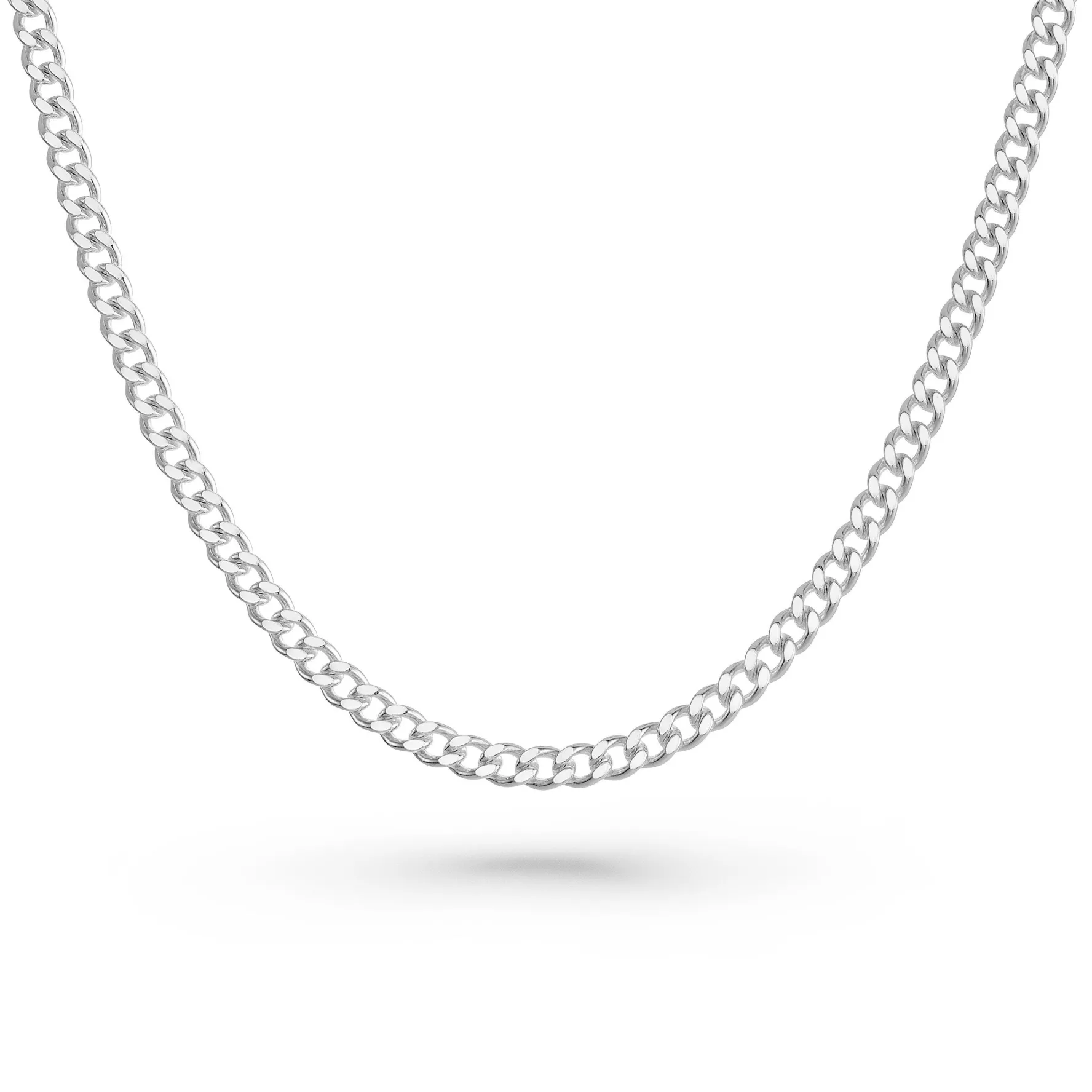 Beaverbrooks Mini B Silver Curb Necklace